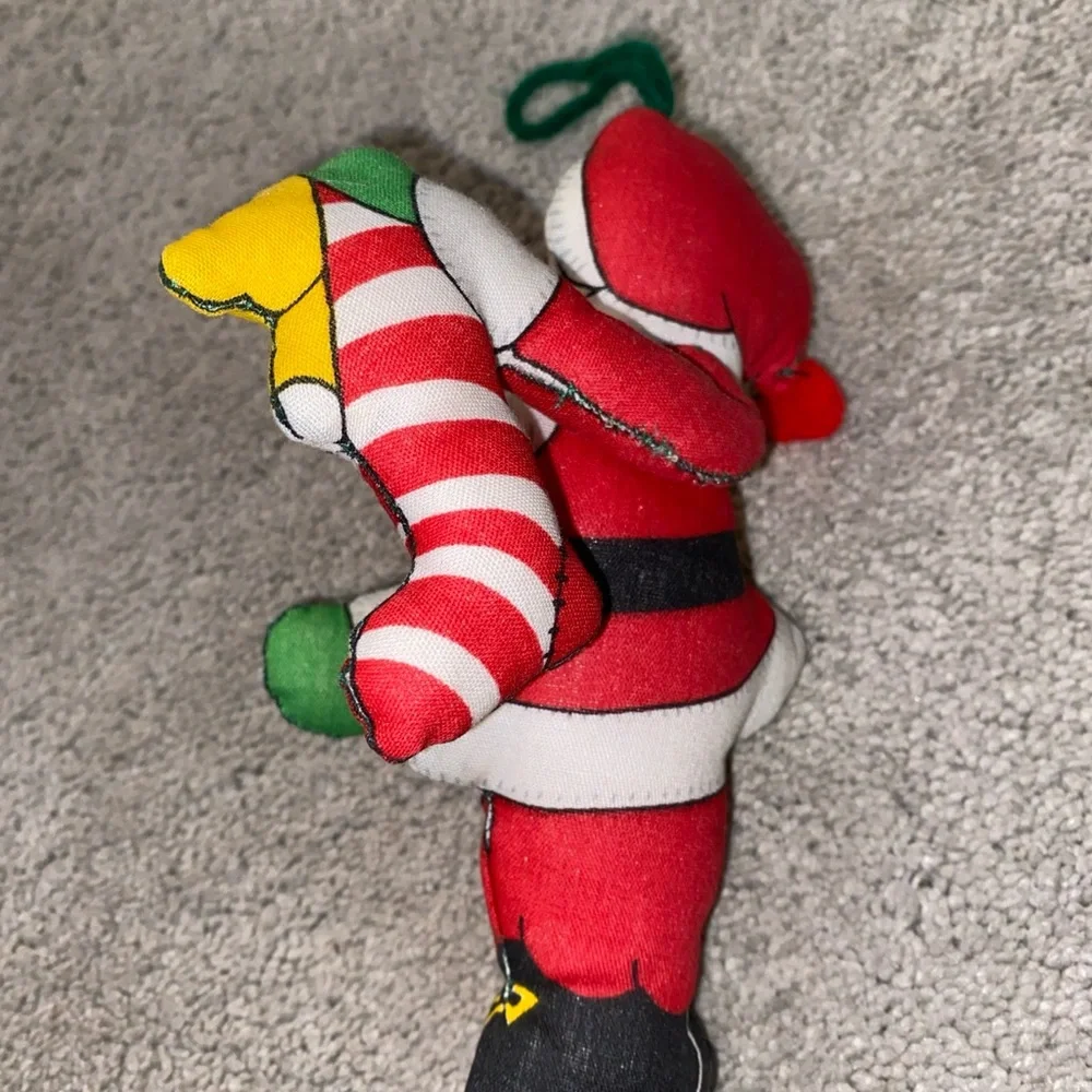 Vintage Stuff‎ Puff Fabric Handmade Santa Claus Christmas Ornament